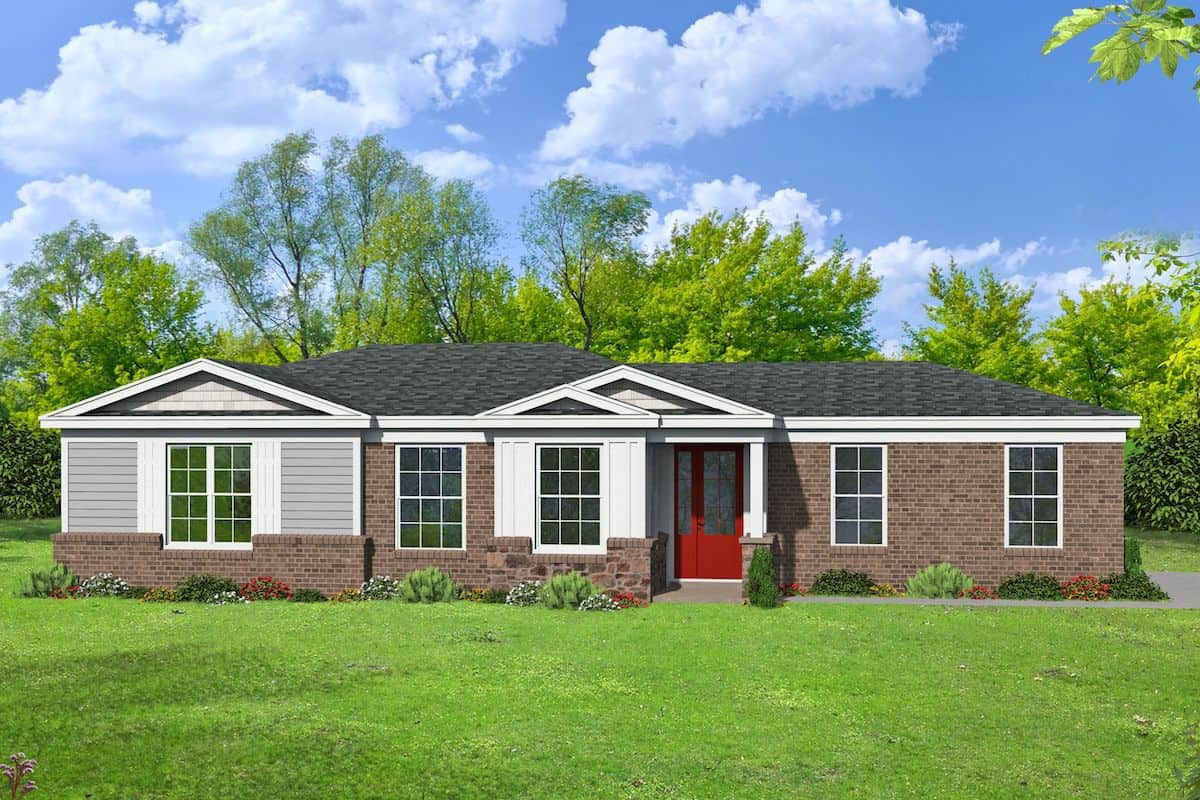 1-Bedroom, 1194 Sq Ft Ranch House - Plan #196-1233 - Front Exterior