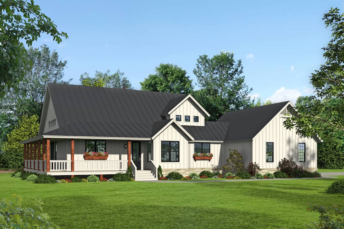 3-Bedroom, 2277 Sq Ft Contemporary House - Plan #196-1259 - Front Exterior