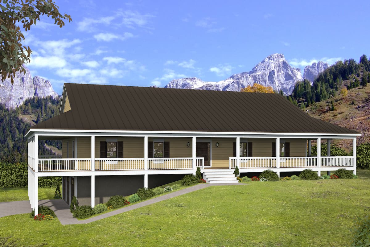 4-Bedroom, 3786 Sq Ft Country Home - Plan #196-1264 - Main Exterior