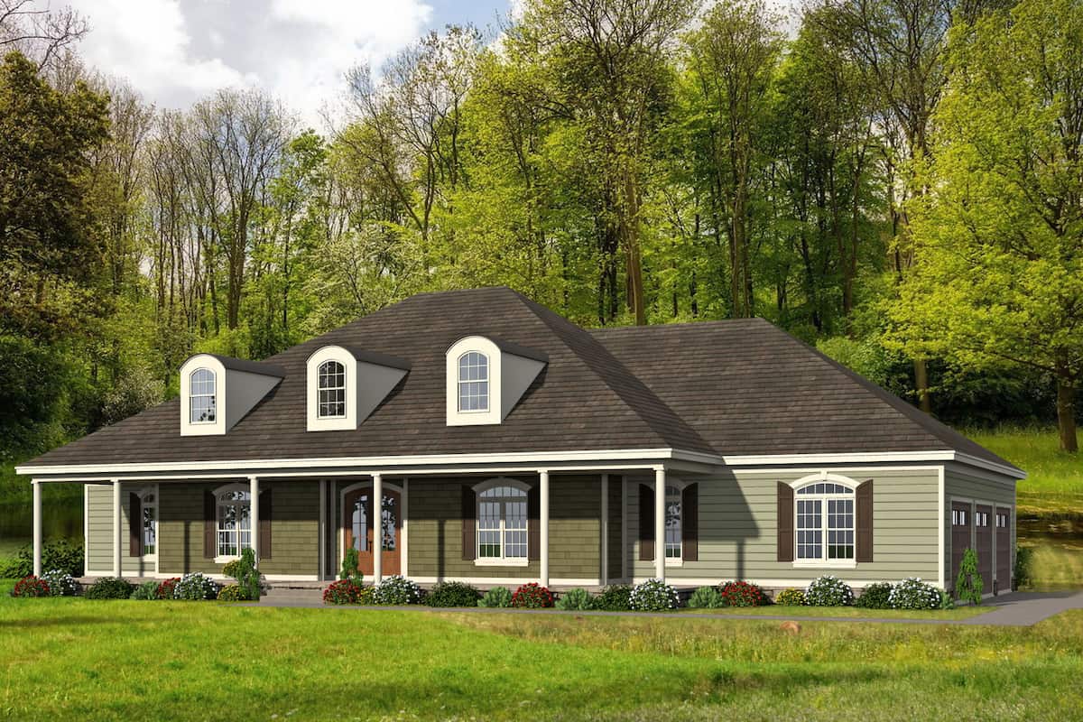 4-Bedroom, 3480 Sq Ft Ranch Home - Plan #196-1271 - Main Exterior