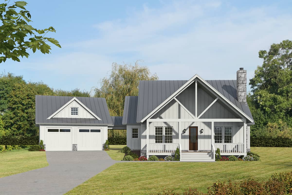 3-Bedroom, 1972 Sq Ft Modern Farmhouse - Plan #196-1277 - Front Exterior