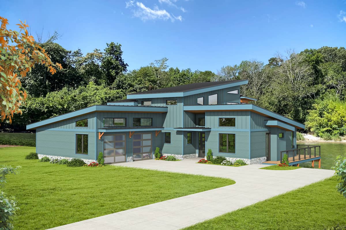 3–4-Bedroom, 2318–3780 Sq Ft Contemporary House - Plan #196-1283 - Front Exterior