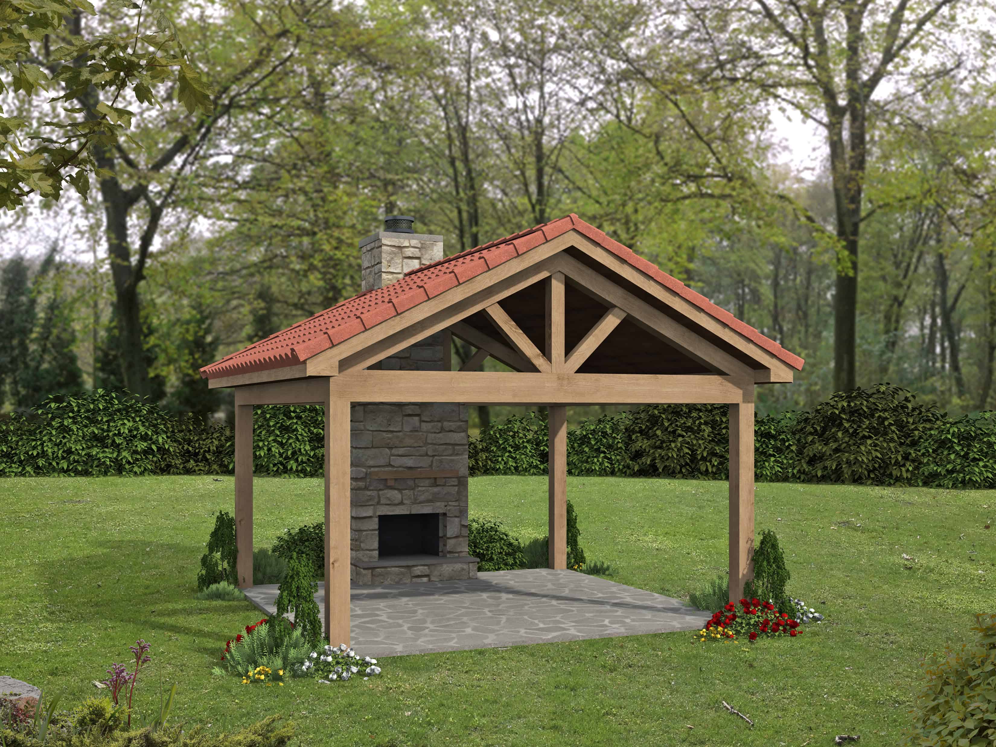 270 Sq Ft Outdoor Living Plan - 196-1874 - Front Exterior