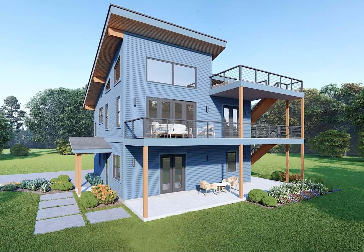 Traditional Home Plan - 3 Bedrms, 2.5 Baths - 2176 Sq Ft - #196-1887