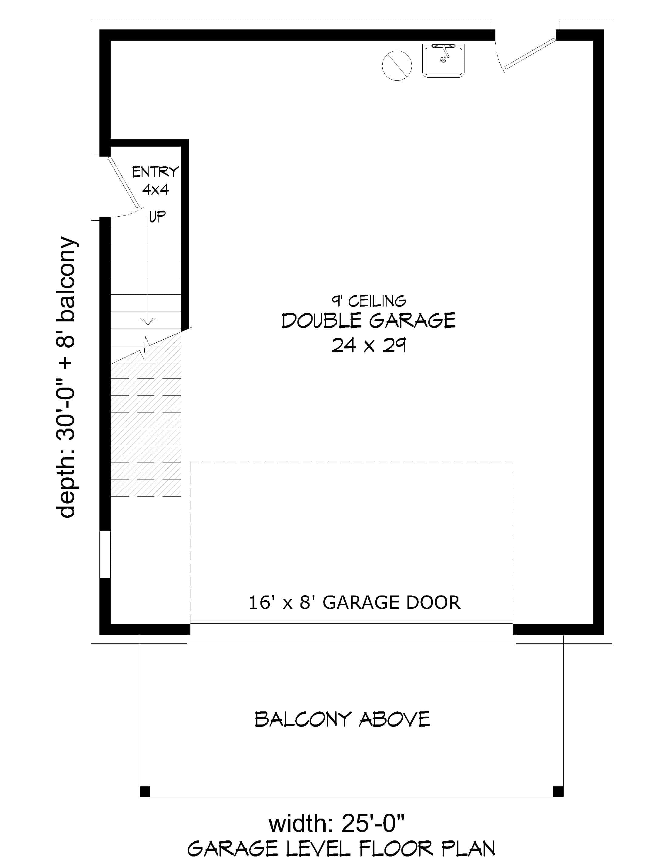 Front Load 2-Car Garage Option Layout