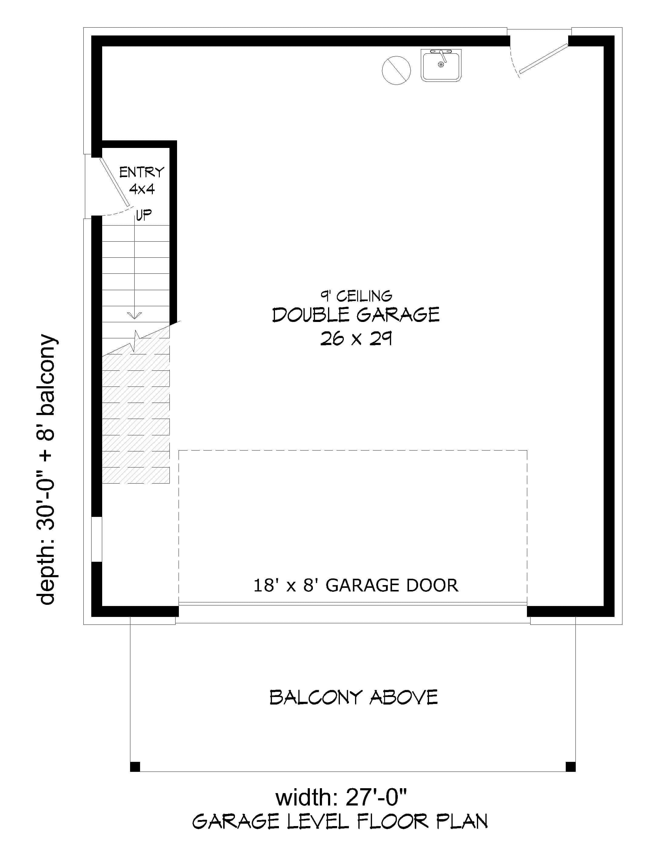 Front Load 2-Car Garage Option Layout
