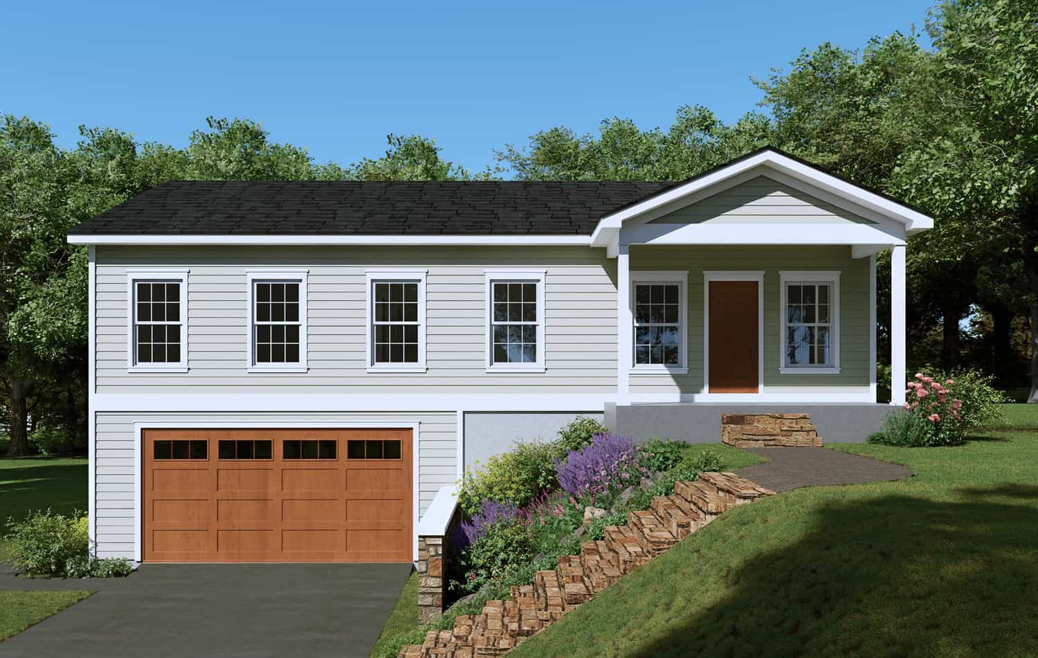 3-Bedroom, 1988 Sq Ft French House Plan - 196-1940 - Front Exterior