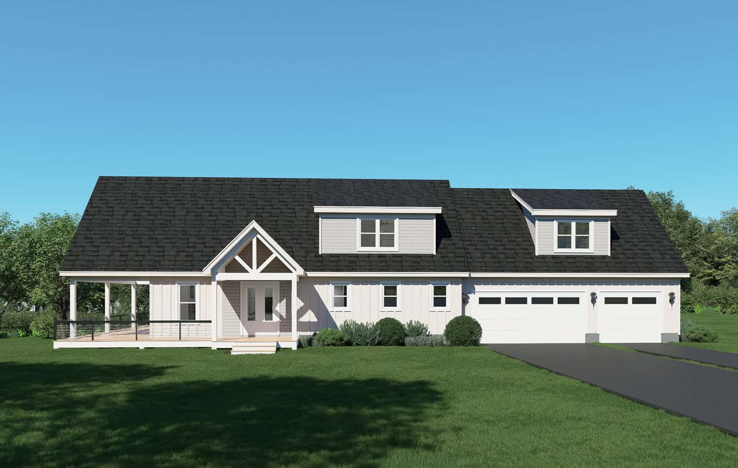 4-Bedroom, 4039 Sq Ft Modern Farmhouse Home Plan - 196-1948 - Main Exterior