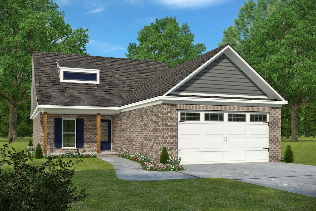 3-Bedroom, 1621 Sq Ft Country House Plan - 197-1021 - Front Exterior