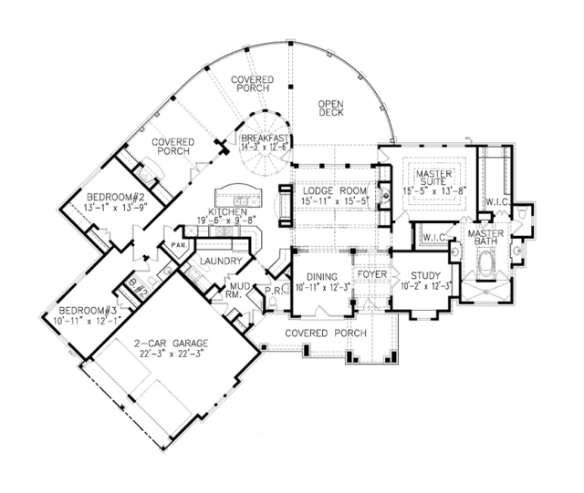 Arts & Crafts House Plan - 3 Bed, 2.5 Bath - 2343 Sq Ft - #198-1005