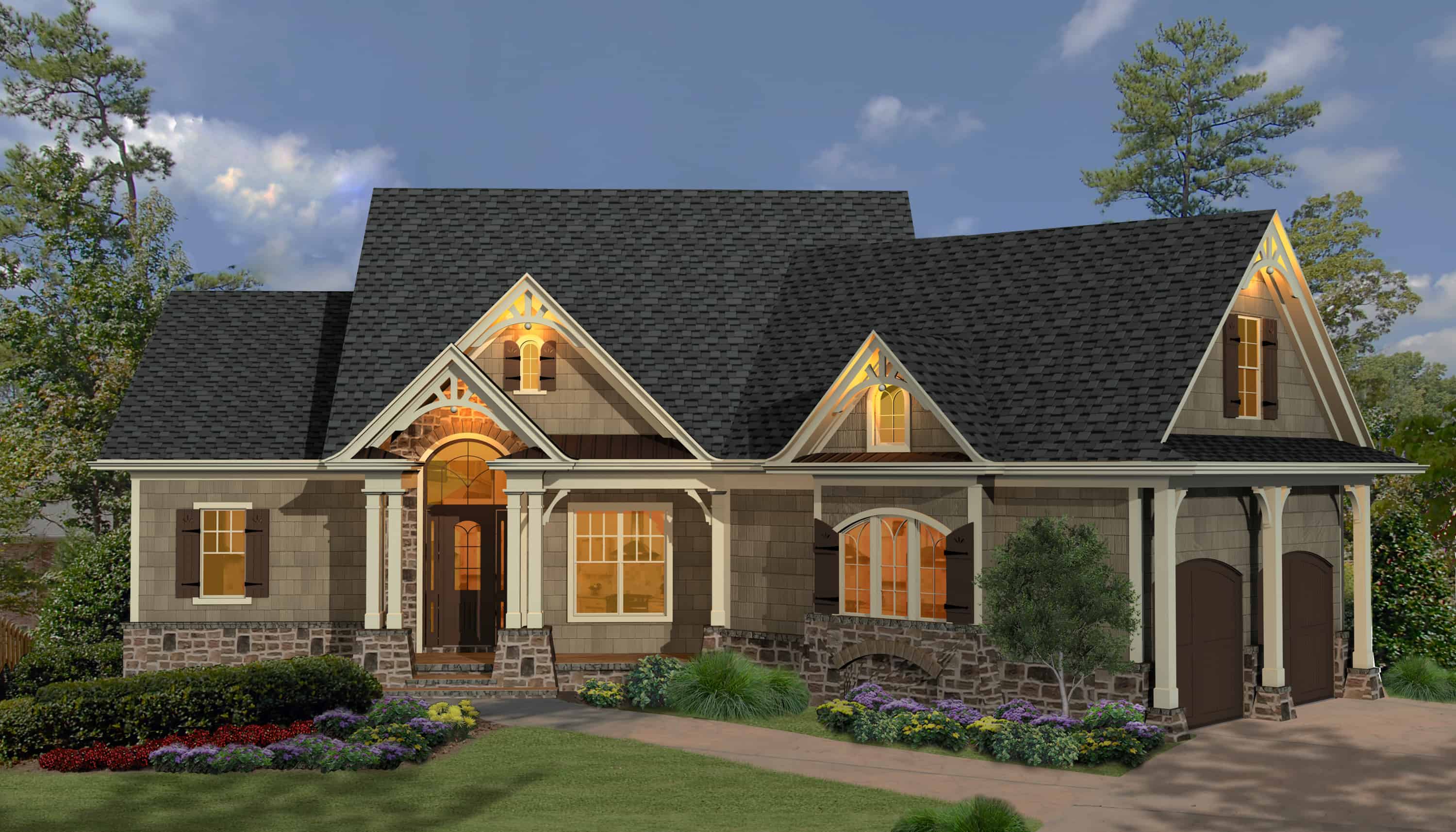 3-Bedroom, 1873 Sq Ft Cottage Home - Plan #198-1064 - Main Exterior