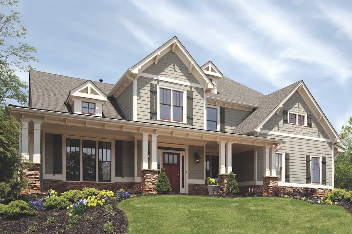 4-Bedroom, 2639 Sq Ft Craftsman Home Plan - 198-1083 - Main Exterior