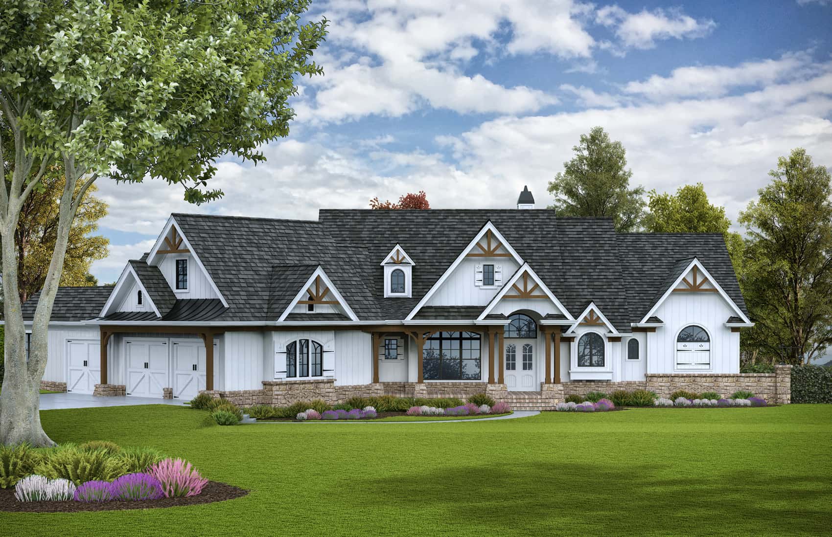 4-Bedroom, 3773 Sq Ft Luxury Home - Plan #198-1117 - Main Exterior