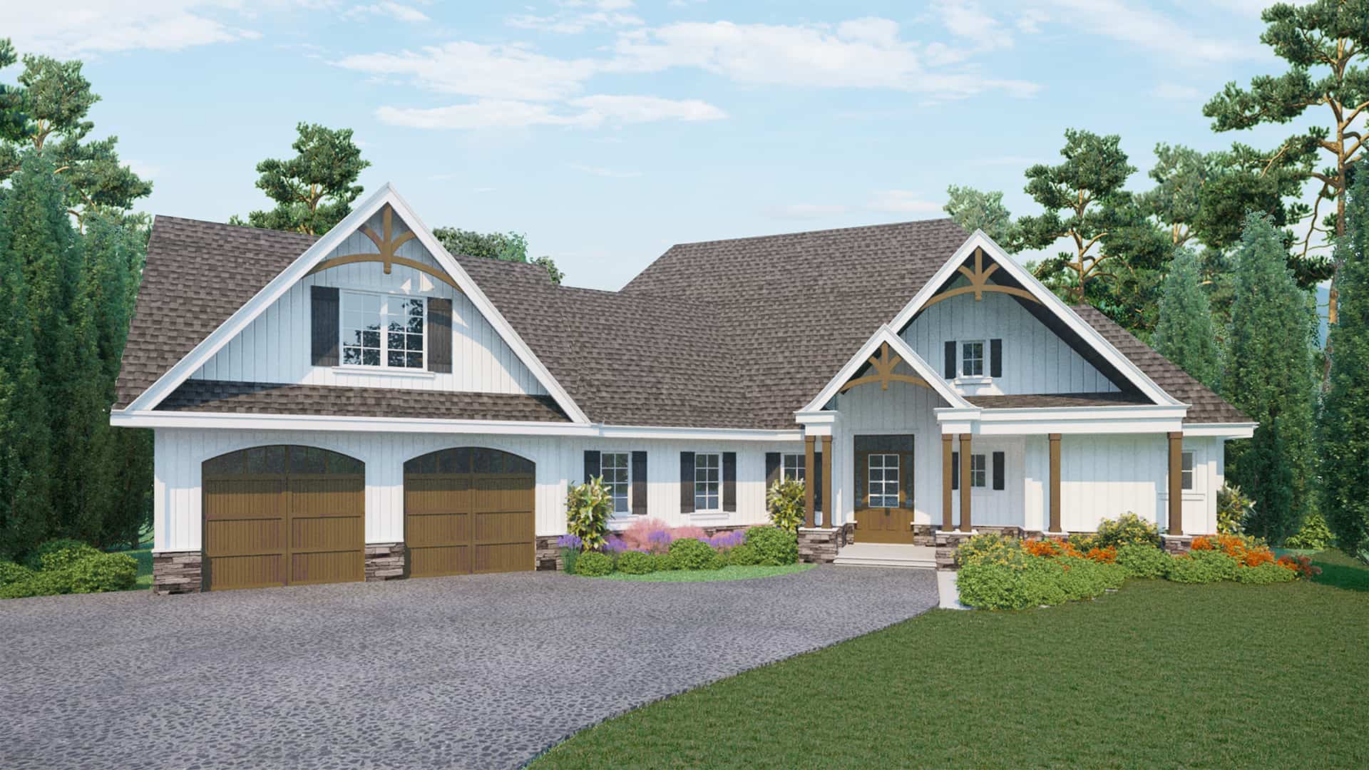 3-Bedroom, 2269 Sq Ft Ranch Home - Plan #198-1162 - Main Exterior
