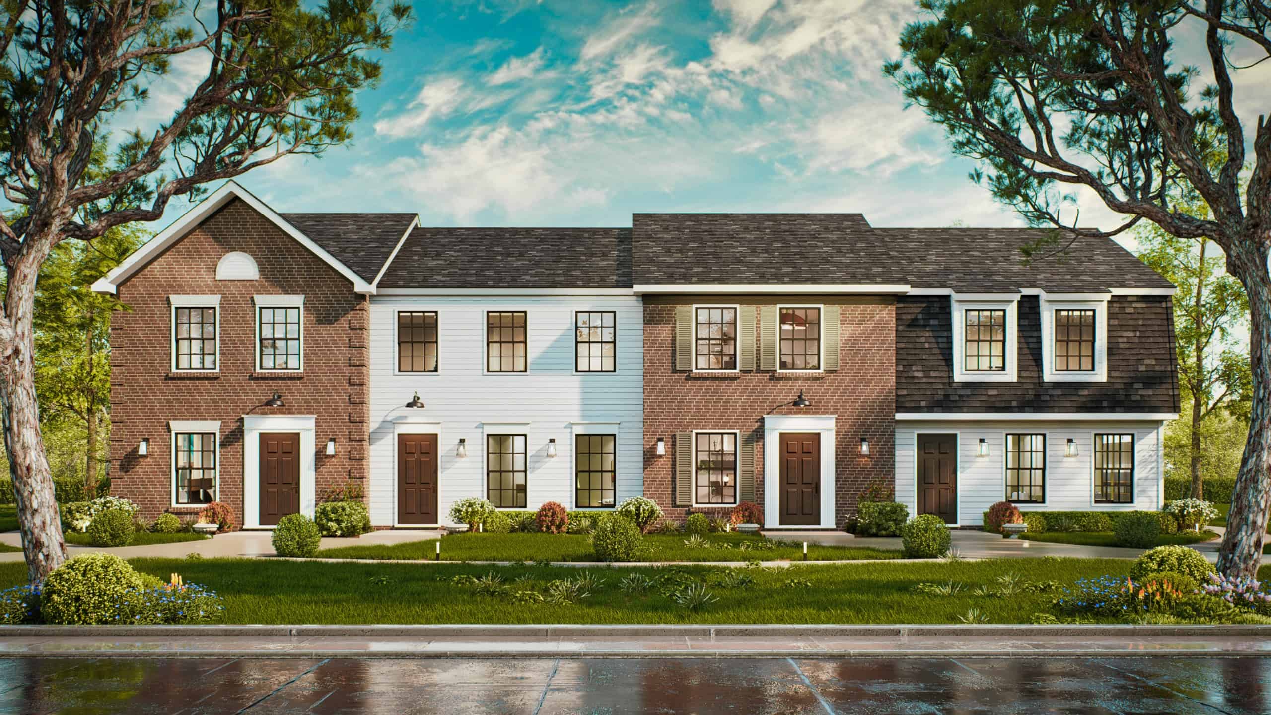 8-Bedroom, 4618 Sq Ft Contemporary Duplex Plan #198-1213 – Main Exterior