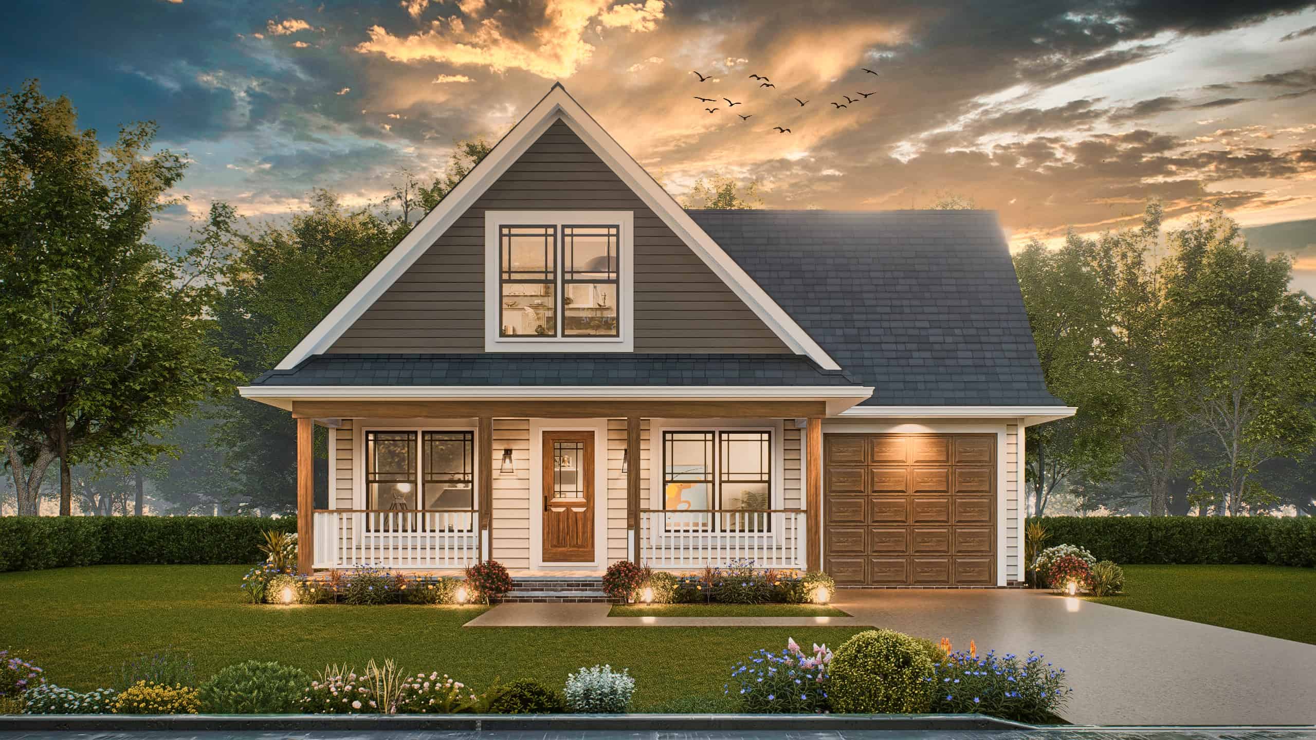 Craftsman Home Plan - 3 Bedrms, 2 Baths - 1272 Sq Ft - #198-1220