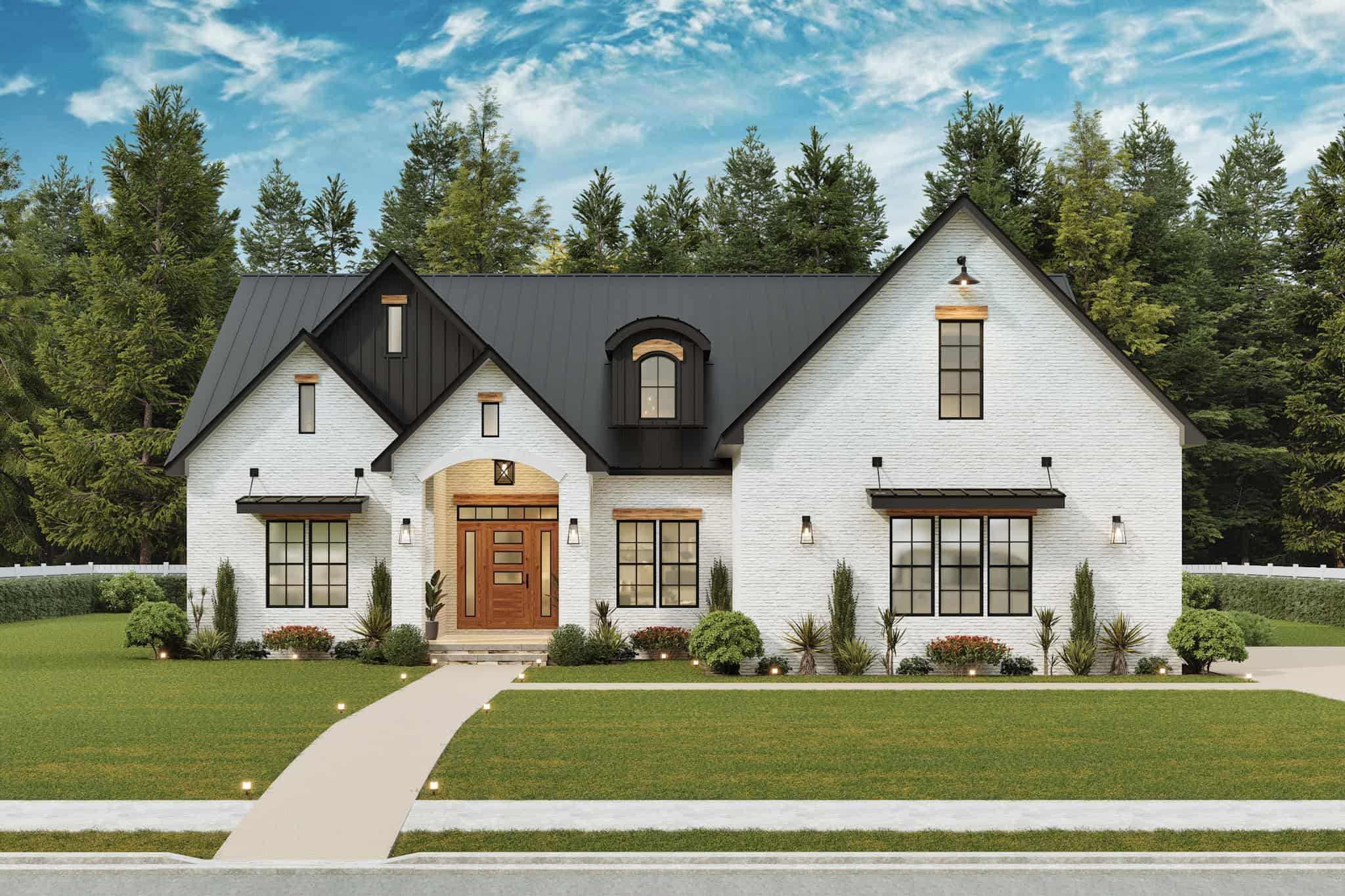 3-Bedroom, 2351 Sq Ft Transitional House Plan - 198-1227 - Front Exterior