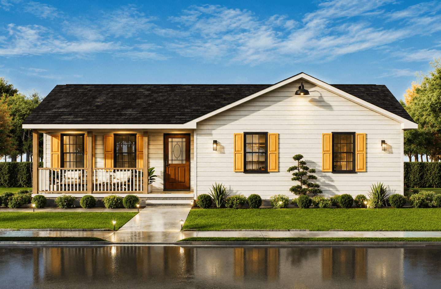 3-Bedroom, 1155 Sq Ft Transitional Home Plan - 198-1239 - Main Exterior