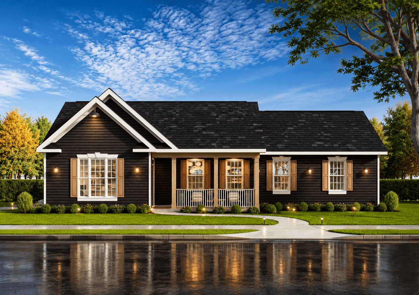 Craftsman home with covered front porch, tapered columns, lap siding, gable roof. 3 beds, 1,686 sq ft - Plan #198-1240