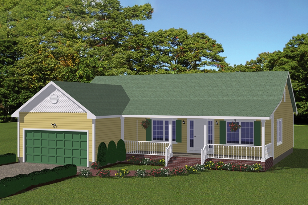 3-Bedroom, 1375 Sq Ft Traditional House - #200-1033 - Front Exterior