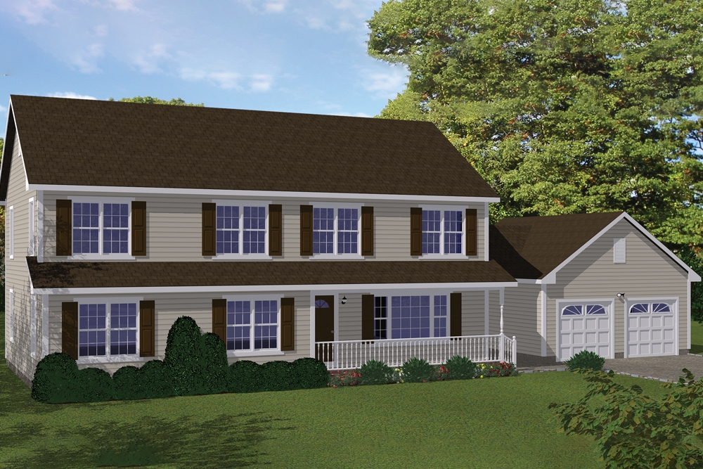 4-Bedroom, 2446 Sq Ft Farmhouse Home Plan - 200-1039 - Main Exterior