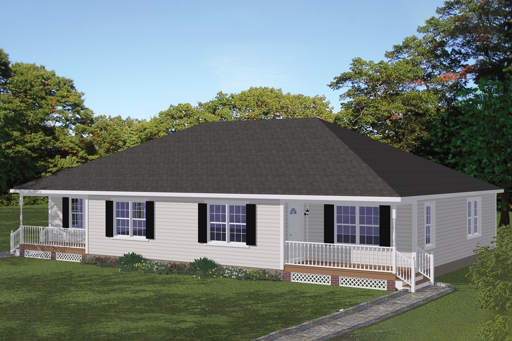 2-Bedroom, 1872 Sq Ft Per Unit Duplex/Multi-Unit Home Plan - 200-1041 - Main Exterior
