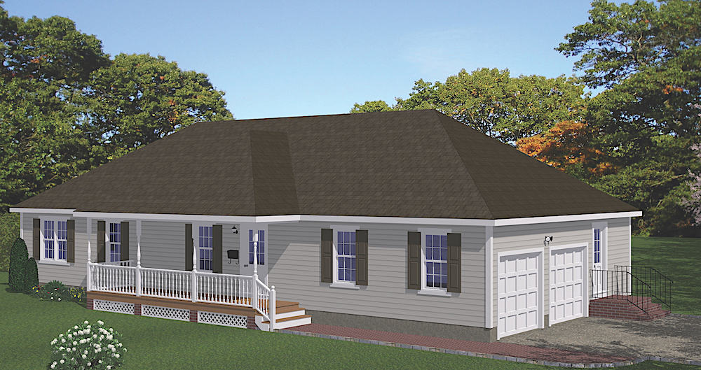 3-Bedroom, 1480 Sq Ft Ranch Home Plan - 200-1064 - Main Exterior