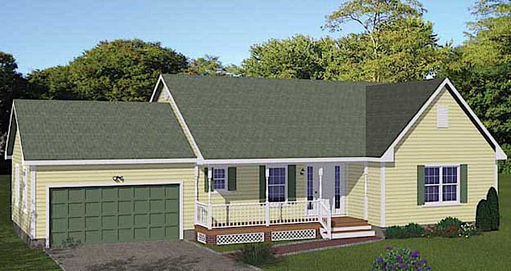 3-Bedroom, 1294 Sq Ft Traditional Home - Plan #200-1068 - Main Exterior