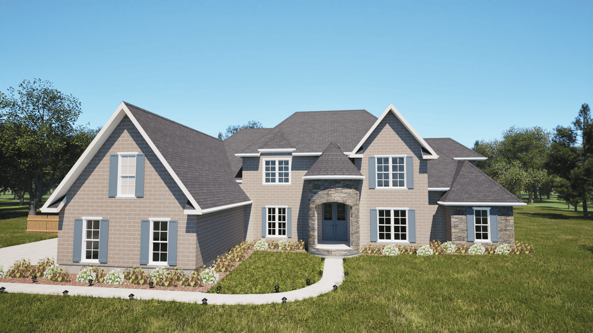 5-Bedroom, 4654 Sq Ft European House Plan - 203-1003 - Front Exterior