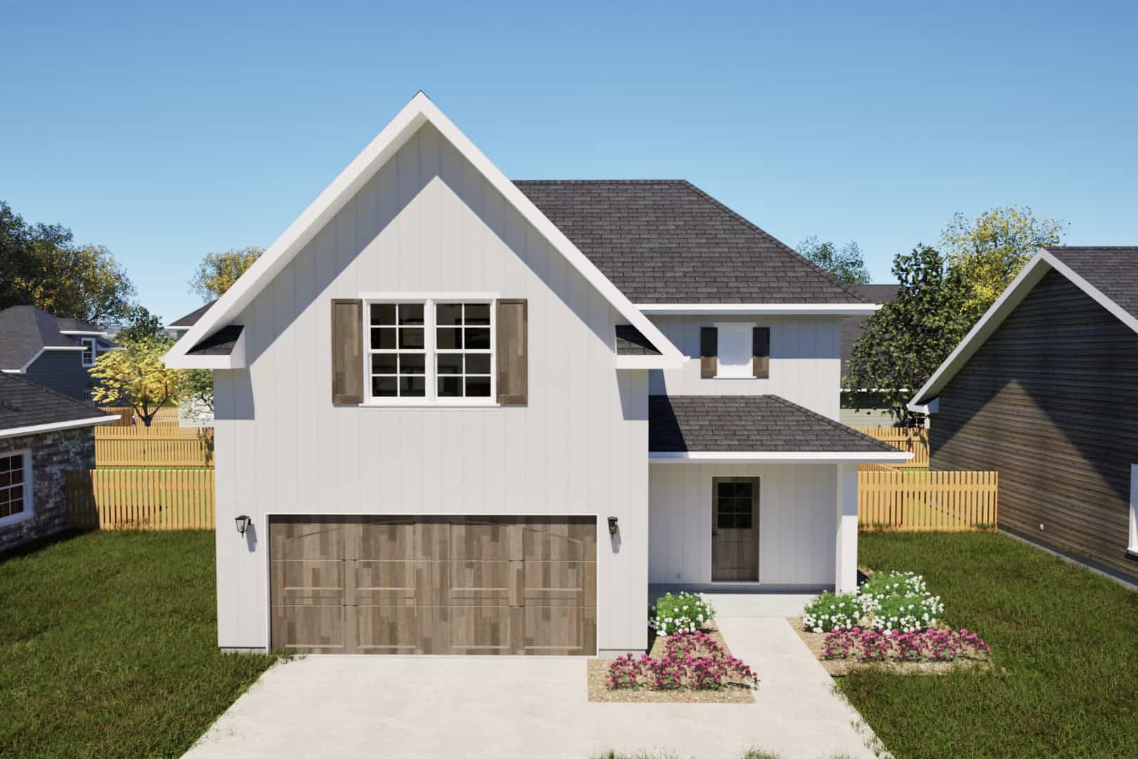 1-Bedroom, 872 Sq Ft Garage w/Apartments Home Plan - 203-1063 - Main Exterior