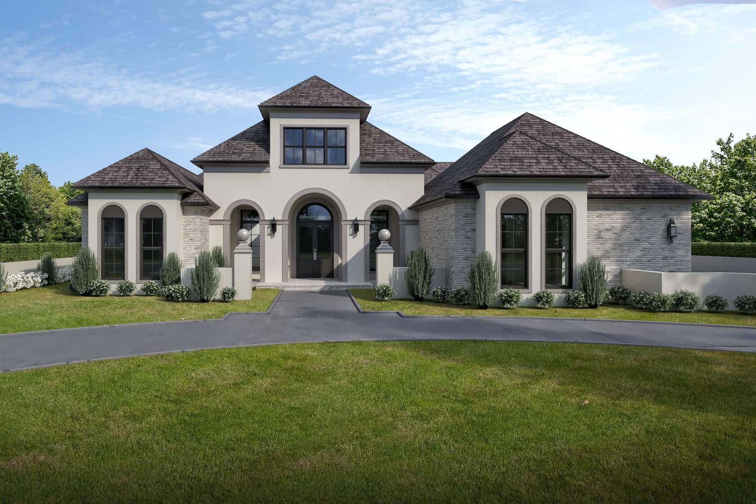 3-Bedroom, 3196 Sq Ft Ranch Home Plan - 204-1029 - Main Exterior