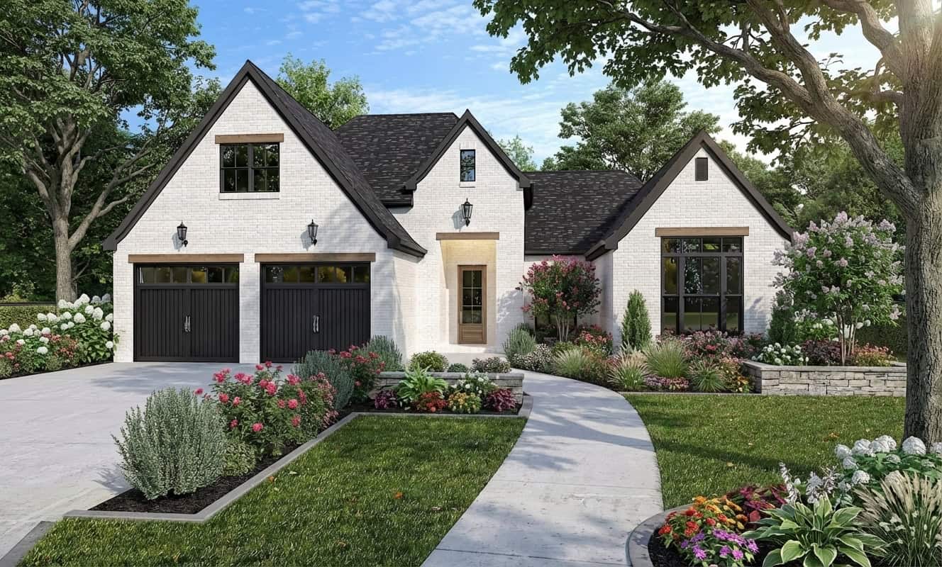 French Home Plan - 3 Bedrms, 2 Baths - 1829 Sq Ft - #204-1043