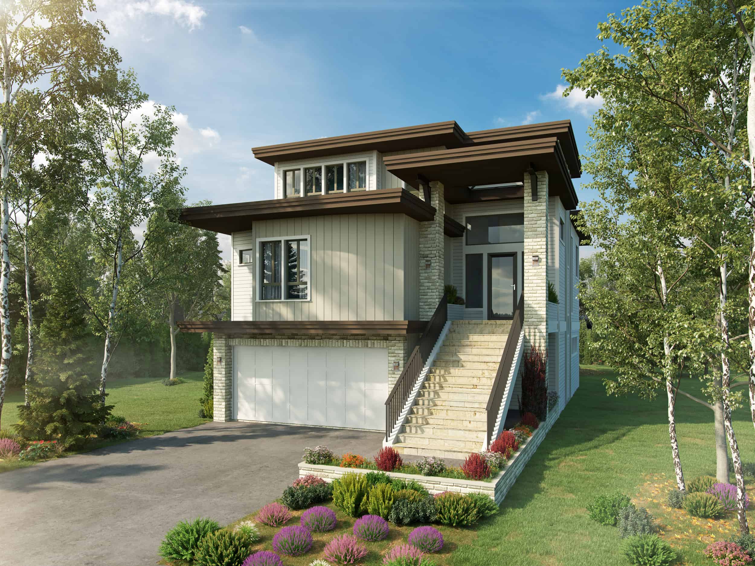 4-Bedroom, 3230 Sq Ft Modern Home - Plan #205-1006 - Main Exterior