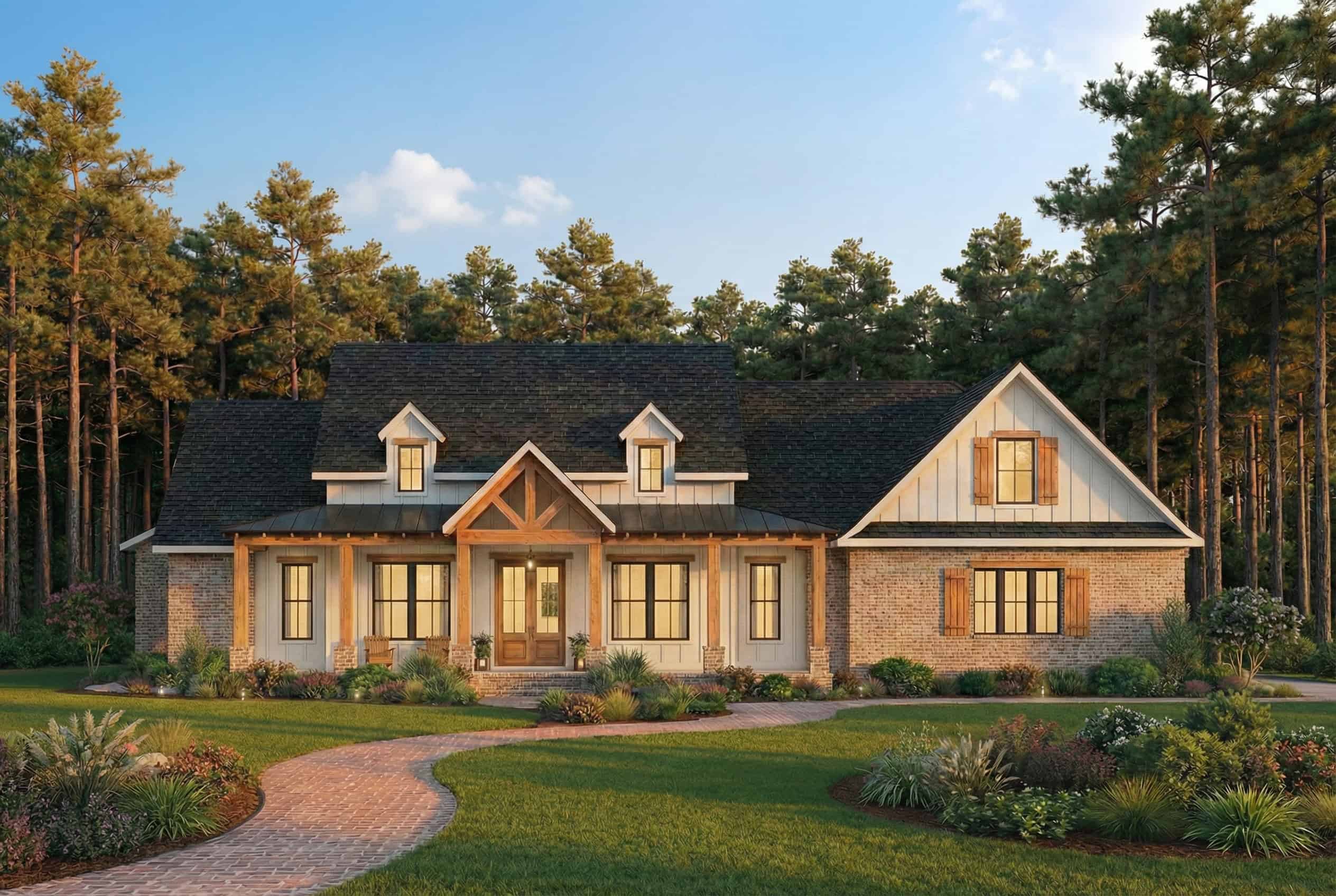 3-Bedroom, 2629 Sq Ft Colonial House Plan - 206-1002 - Front Exterior