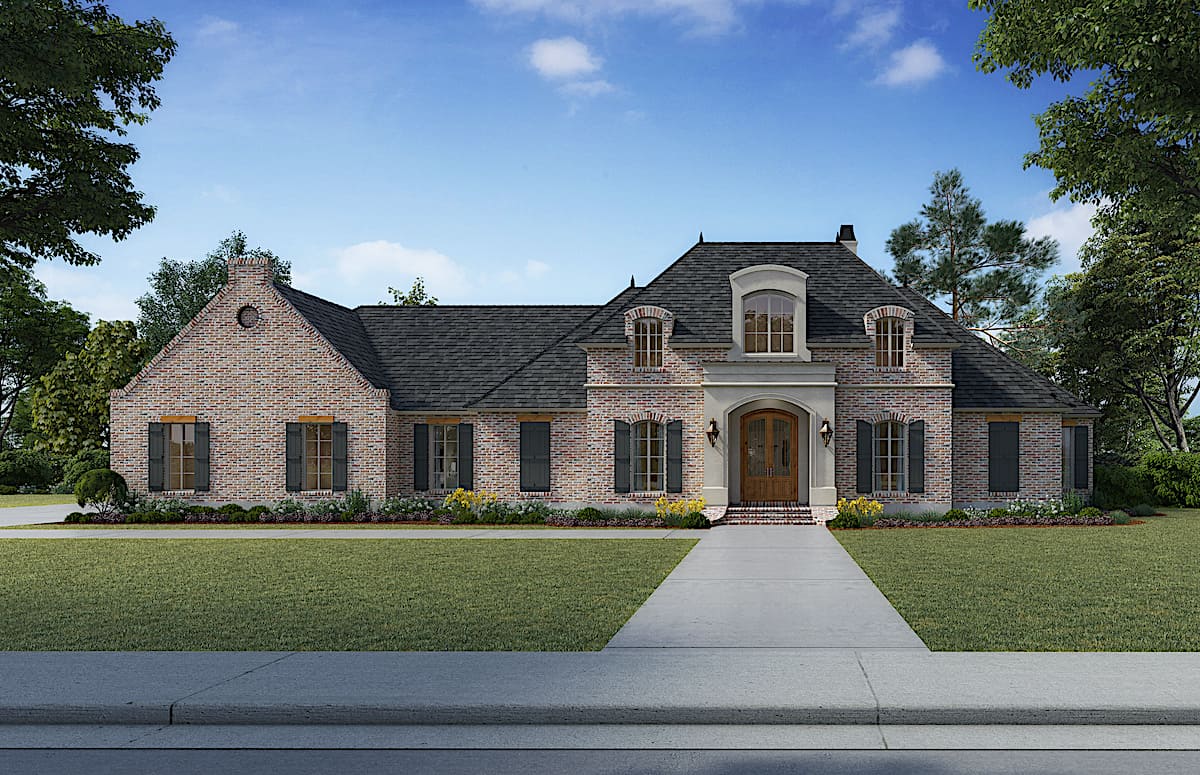4-Bedroom, 4076 Sq Ft European House - Plan #206-1005 - Front Exterior