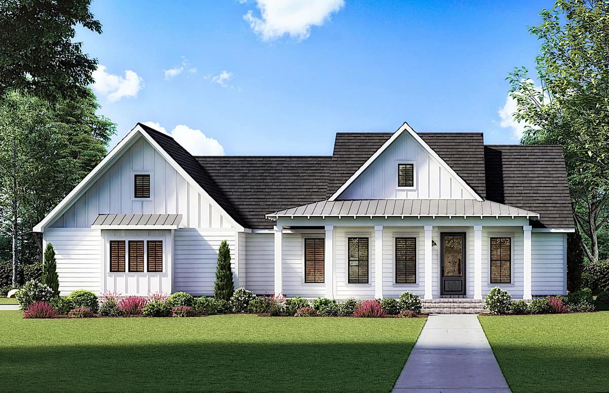 3-Bedroom, 1777 Sq Ft Modern Farmhouse Home - Plan #206-1026 - Main Exterior