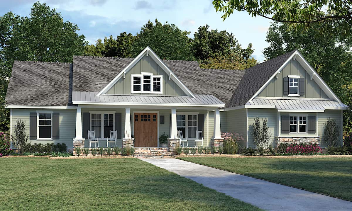 4–5-Bedroom, 2300 Sq Ft Ranch Home - Plan #206-1030 - Main Exterior