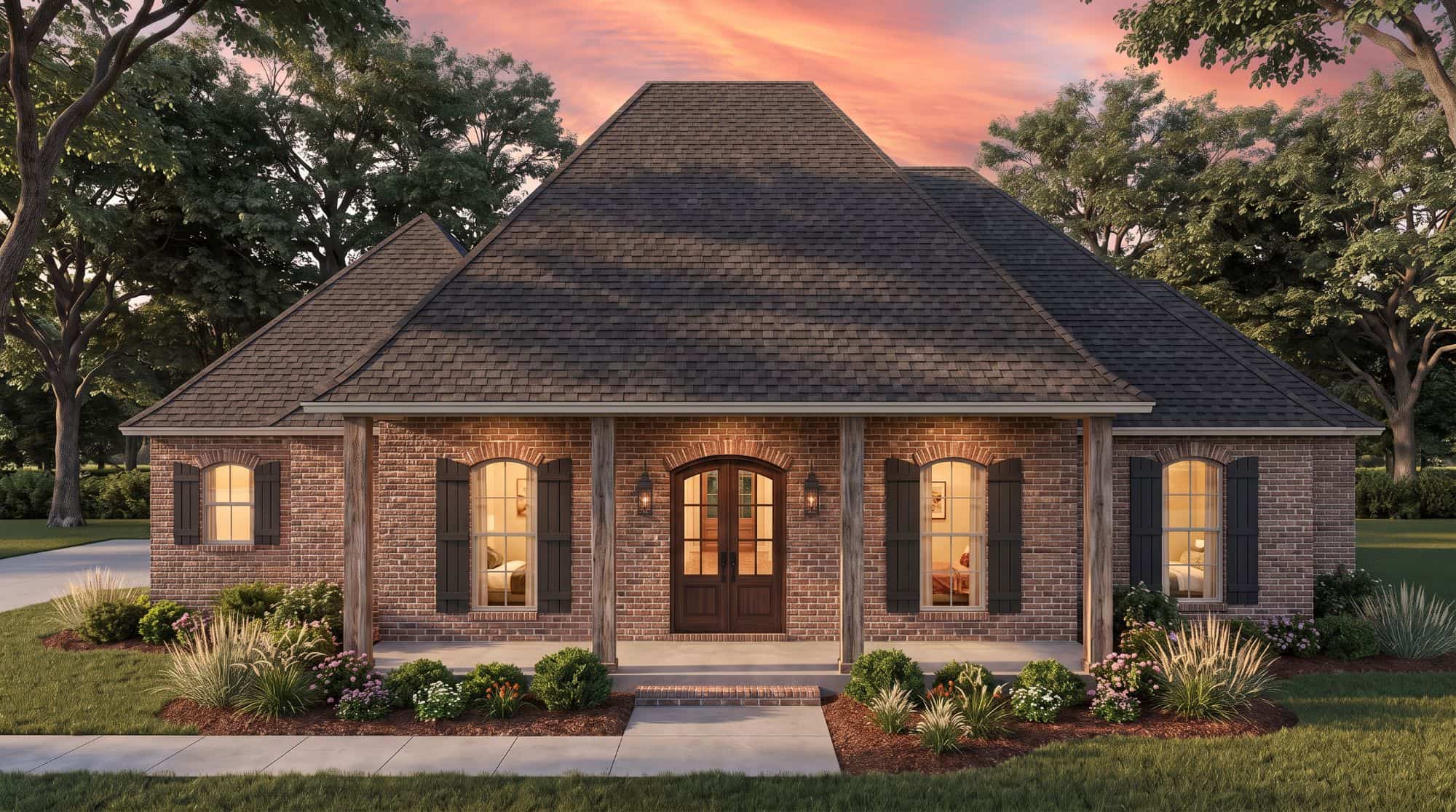 3-Bedroom, 2223 Sq Ft Acadian House - Plan #206-1033 - Front Exterior