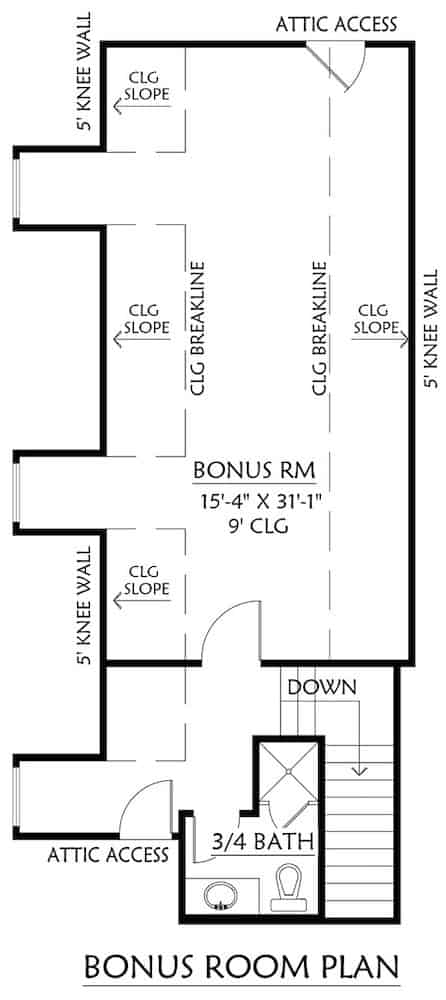 Floor Plan Bonus Room