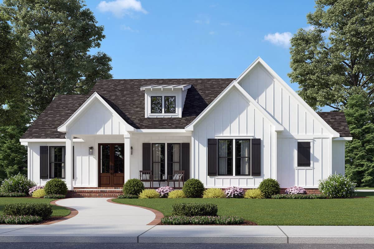 3-Bedroom, 1676 Sq Ft Modern Farmhouse  - Plan #206-1049 - Main Exterior