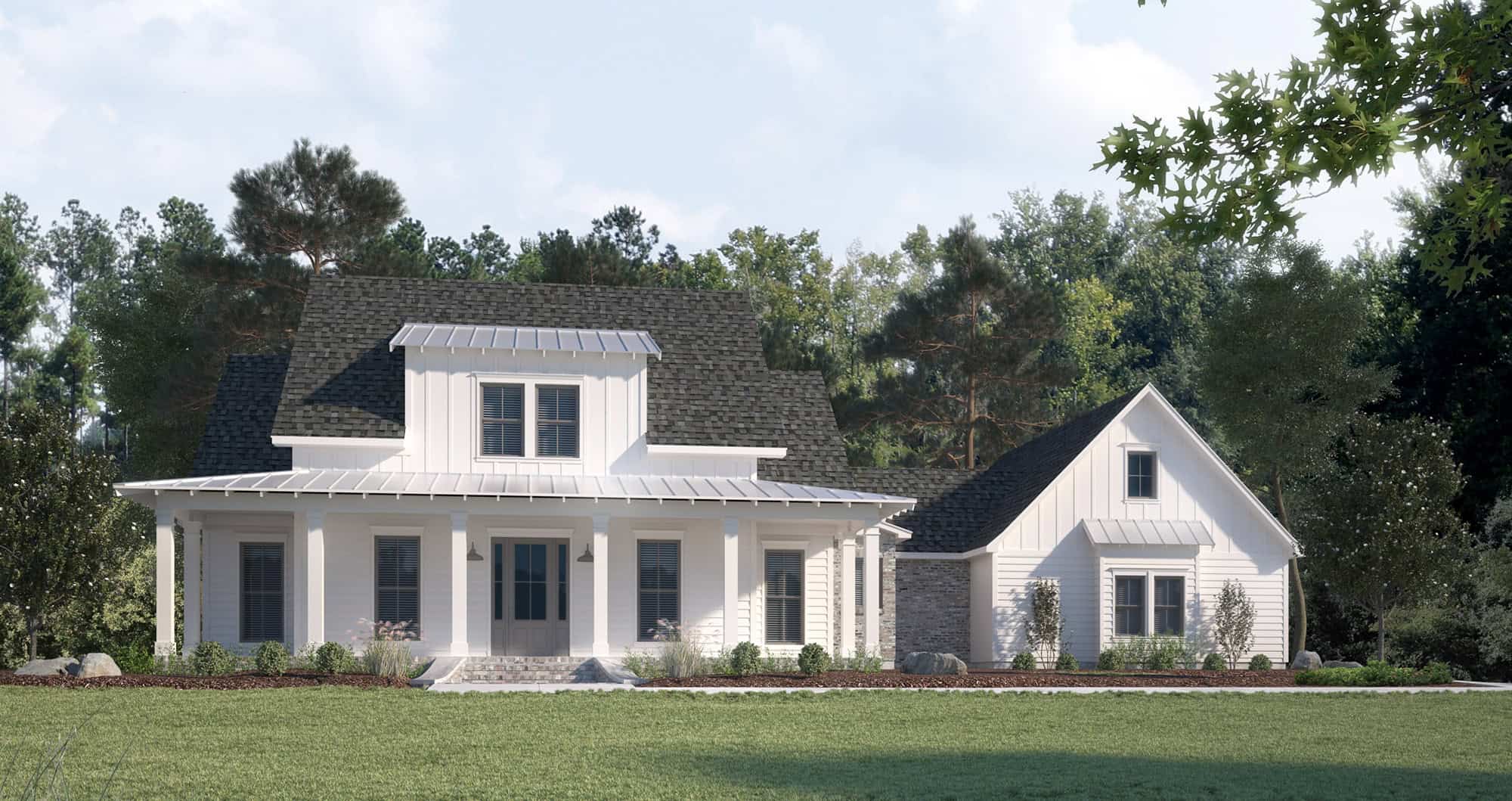 Farmhouse Home Plan - 4 Bedrms, 3.5 Baths - 2761 Sq Ft - #206-1080