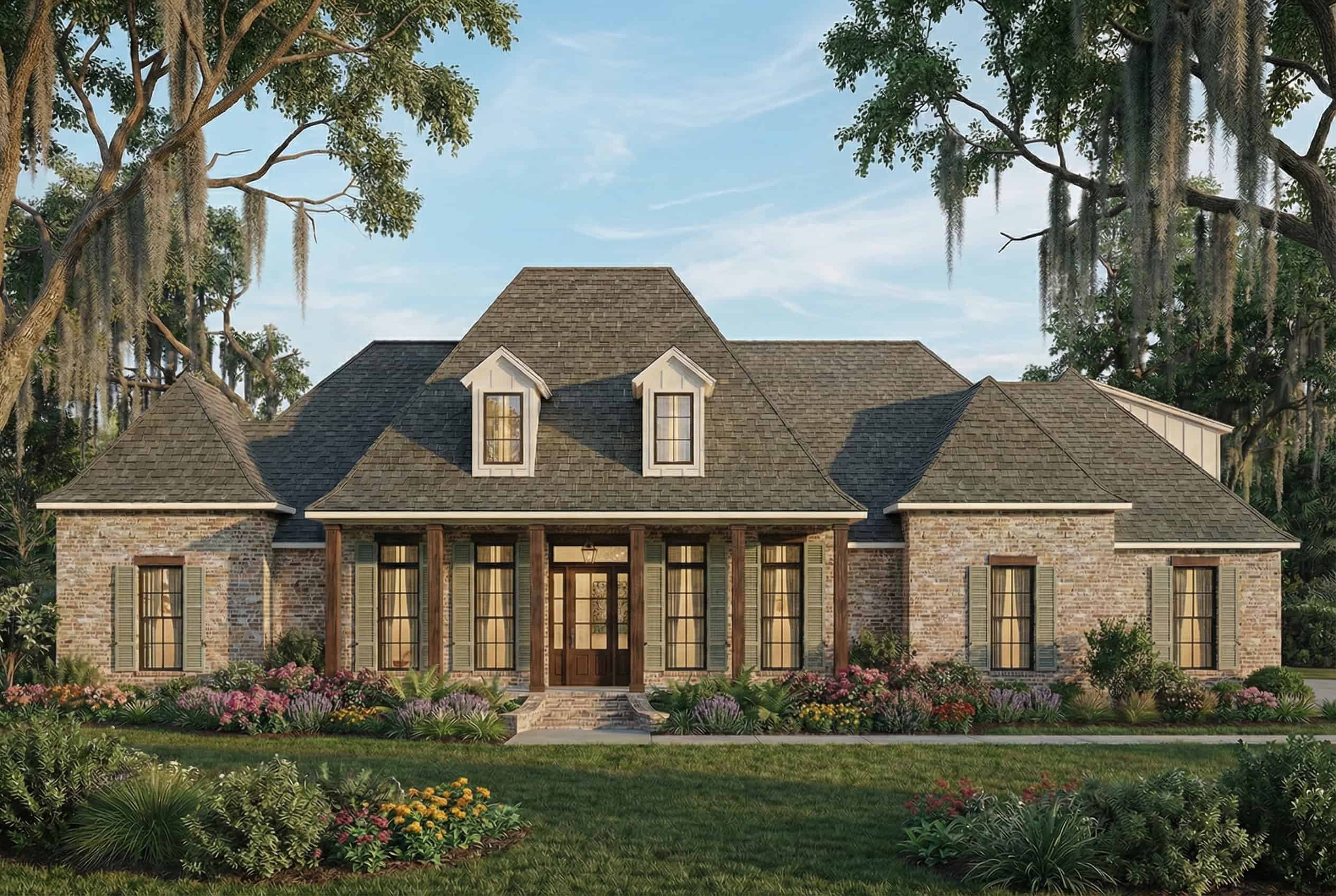 Southern Home Plan - 4 Bedrms, 3.5 Baths - 3059 Sq Ft - #206-1082