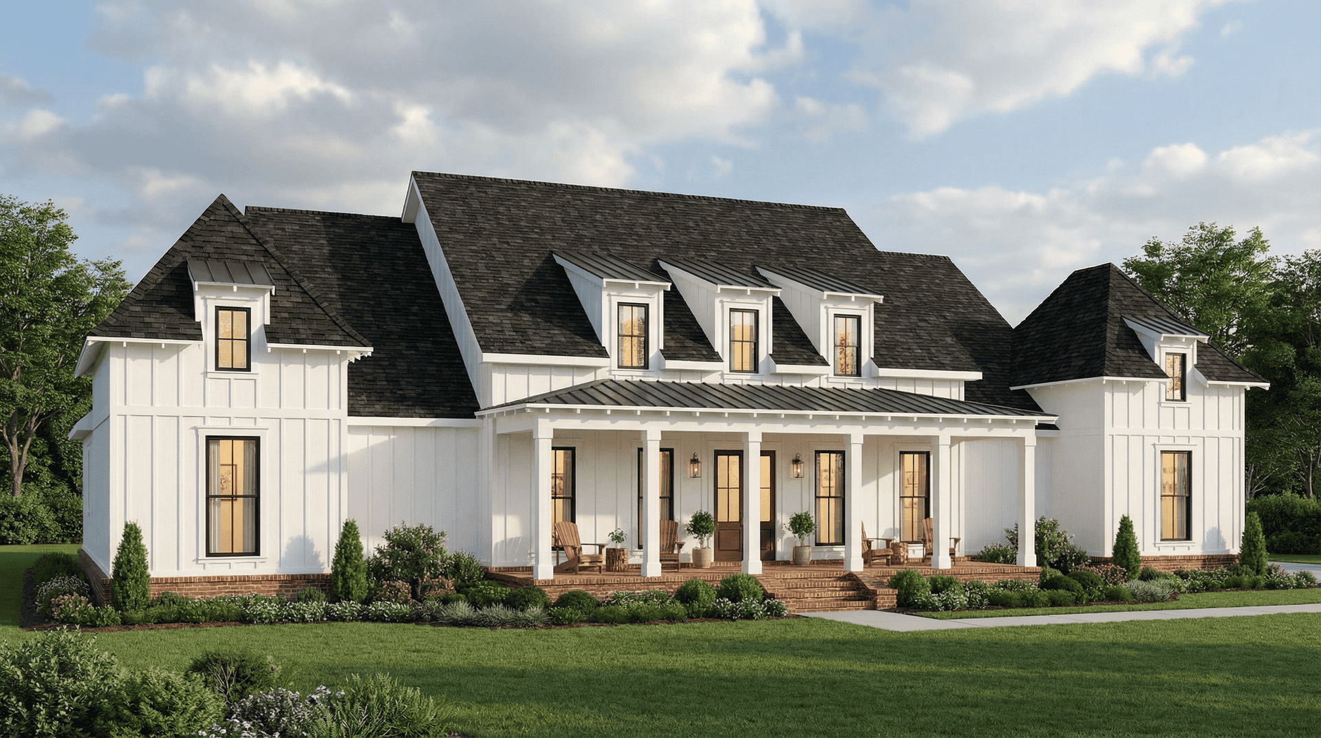 Farmhouse Floor Plan - 4 Bedrms, 3.5 Baths - 2986 Sq Ft - #206-1087