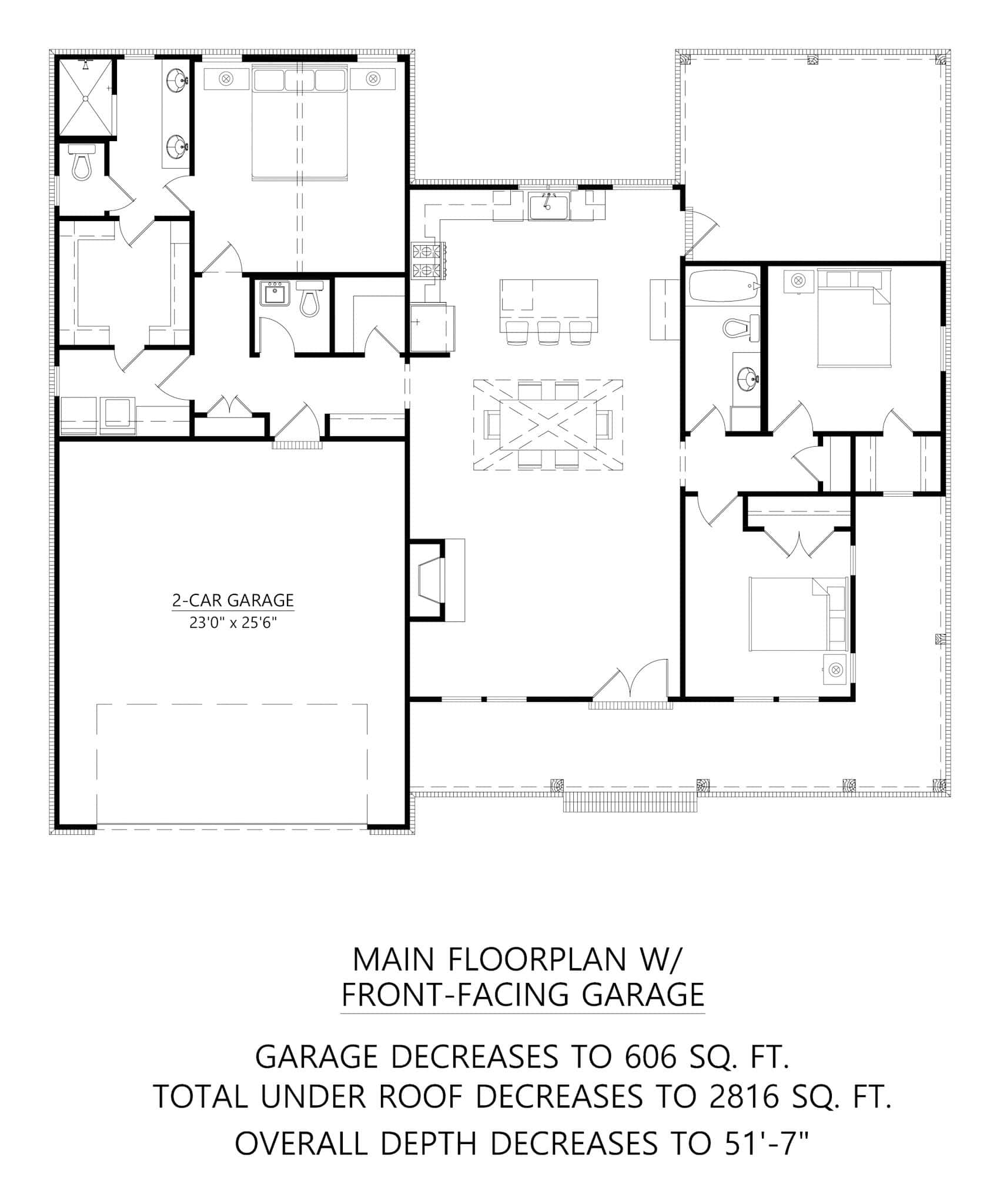 2-Car Garage Option Layout
