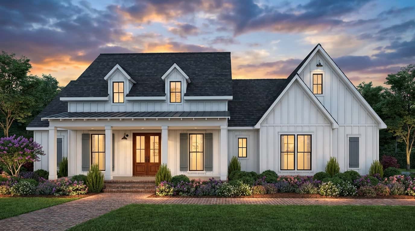 Modern Farmhouse Plan - 4 Bedrms, 2.5 Baths - 2546 Sq Ft #206-1114