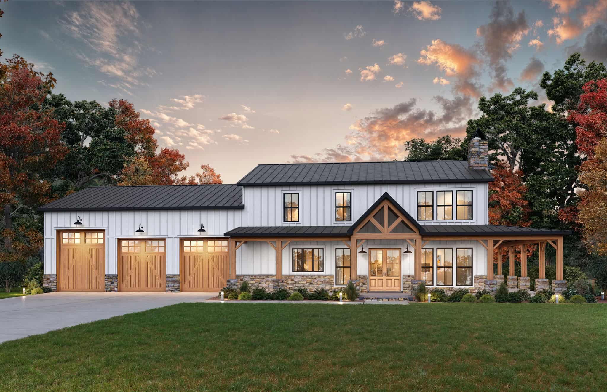 Barndominium Home Plan - 4 Bedrms, 3 Baths - 2589 Sq Ft - #206-1118