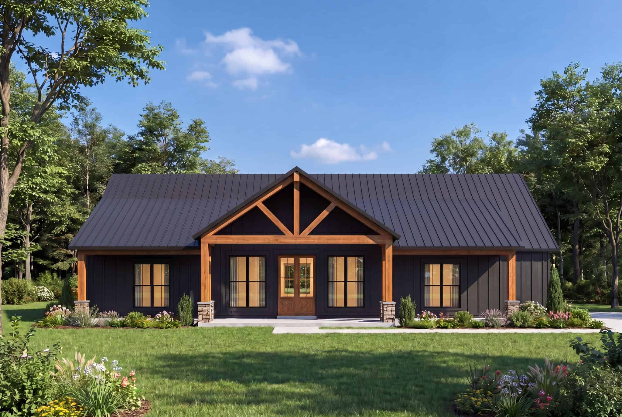 Farmhouse House Plan - 4 Bedrms, 3 Baths - 2249 Sq Ft - #206-1122