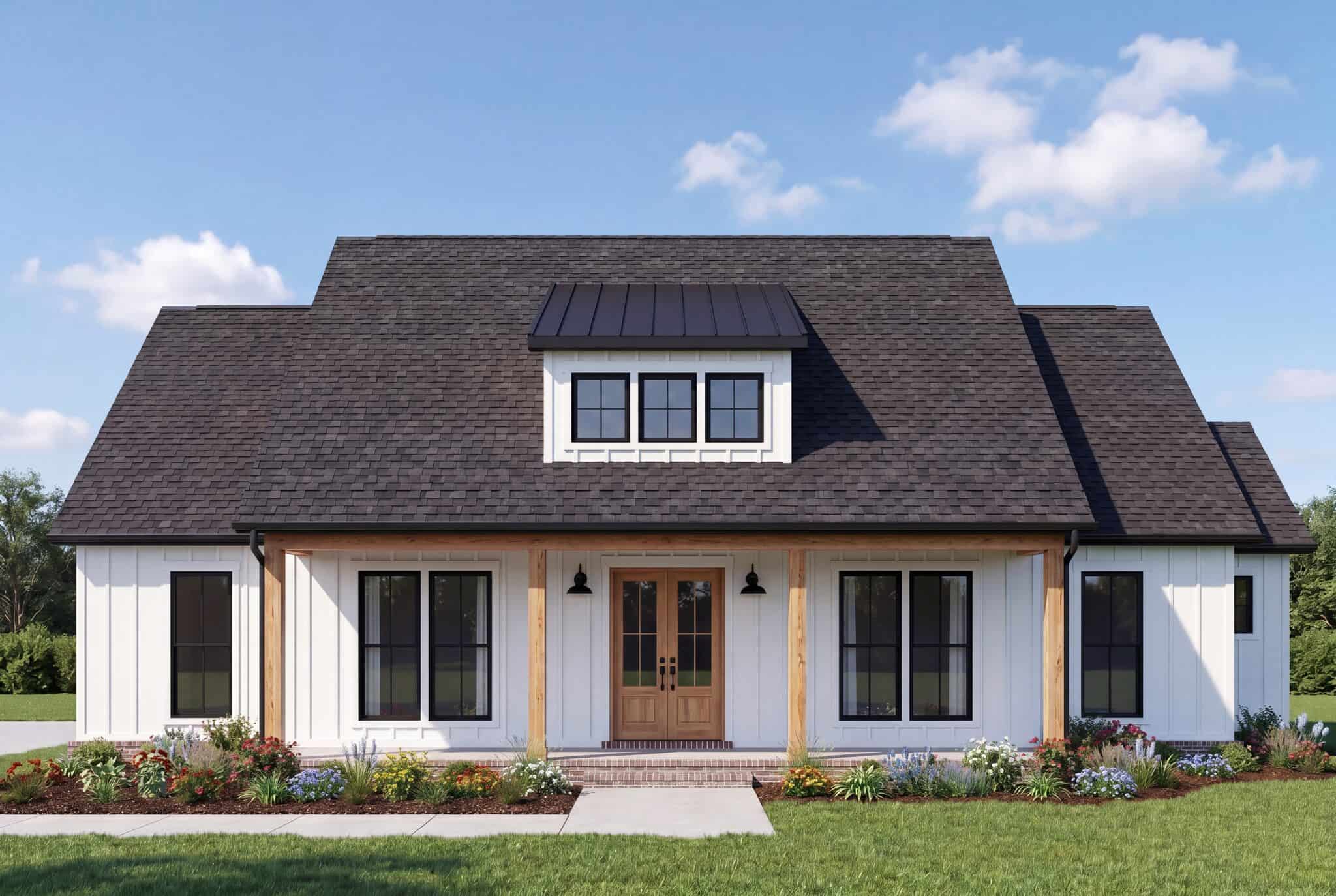 Farmhouse Home Plan - 3 Bedrms, 2.5 Baths - 1872 Sq Ft - #206-1123