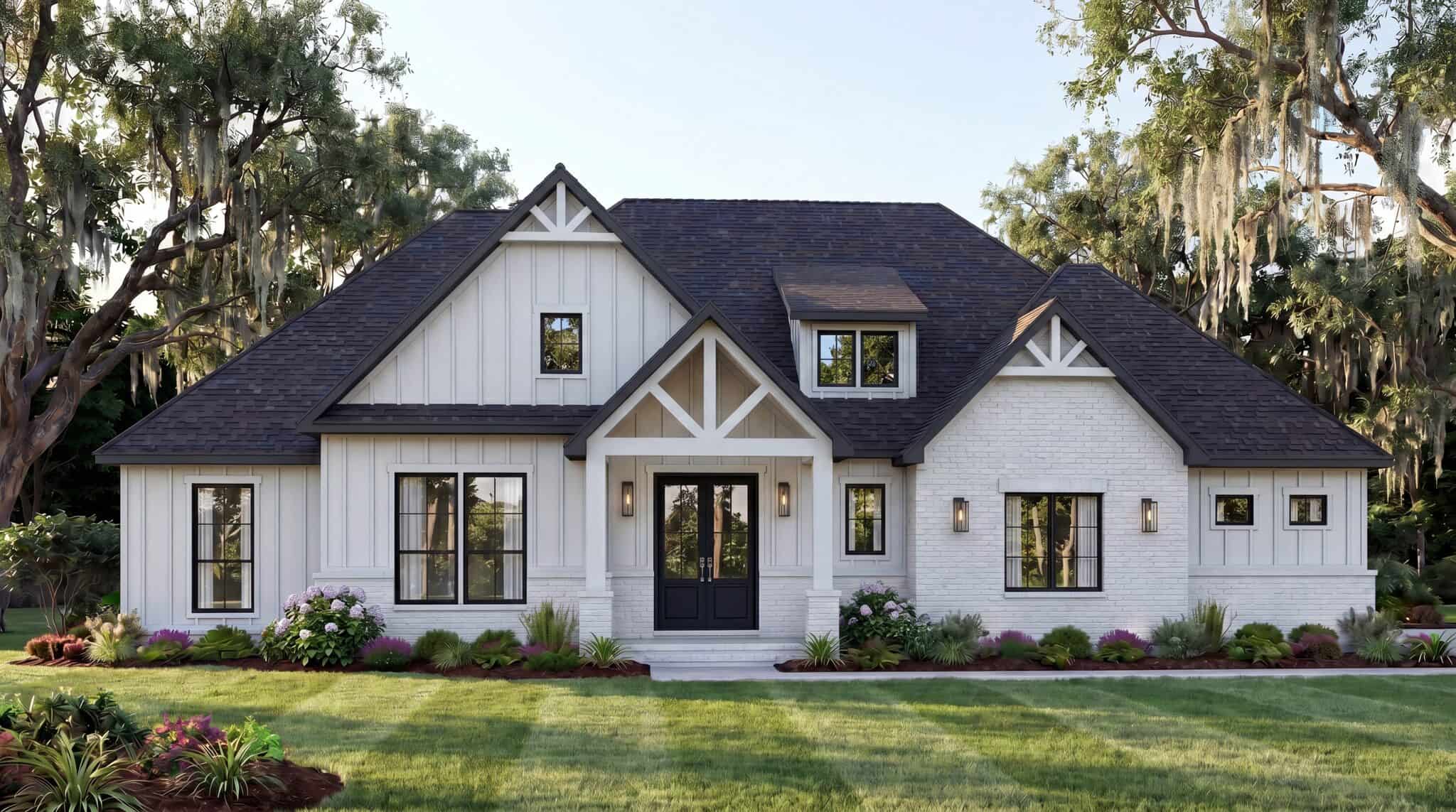 Modern Farmhouse Plan - 4 Bedrms, 2.5 Baths - 2083 Sq Ft - #206-1124