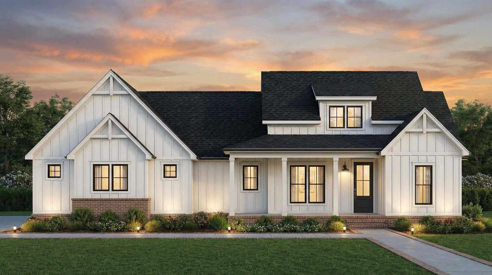 Farmhouse Floor Plan - 3 Bedrms, 2 Baths - 1779 Sq Ft - #206-1129